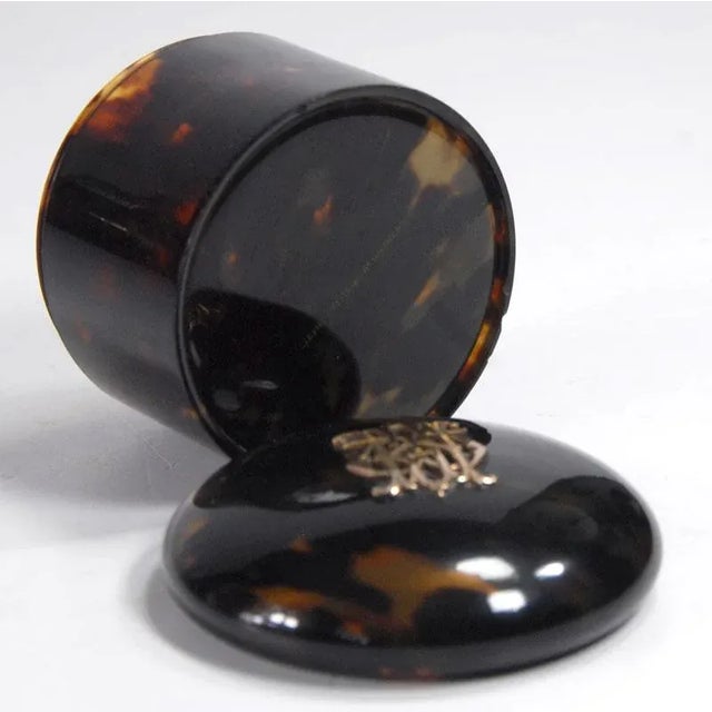 19th Century Edwardian Faux Tortoiseshell Small Container by J.C. Vickery, 1890s For Sale - Image 4 of 11