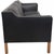 Børge Mogensen 2213 3.seater sofa upholstered in black leather and with legs of oak. The sofa is from 2001 and appears in...