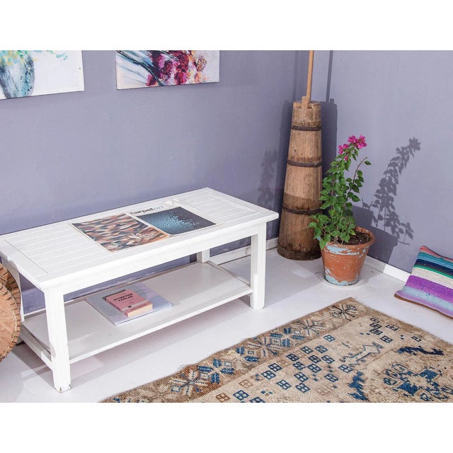 Decorative Vintage Turkish Kars Wool Rug For Sale In Los Angeles - Image 6 of 6