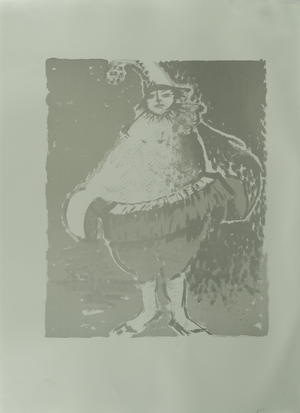 Roger Crusat, Le clown gris, Lithograph