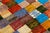 Modern Abstract Baluch Style Wool Rug - Vibrantly Colored Patchwork Checkerboard For Sale - Image 10 of 11
