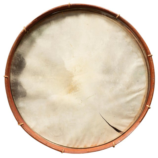 American Painted Ash Drum Now A Table For Sale - Image 4 of 8