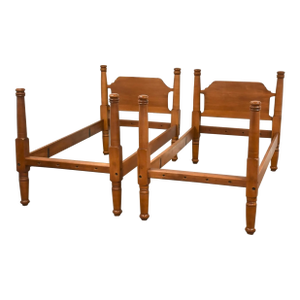 1960s Vintage Maple Twin Beds - a Pair