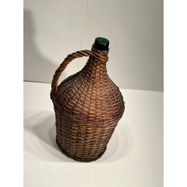 Vintage Wicker Demi John Jug #118 For Sale In Chicago - Image 6 of 6
