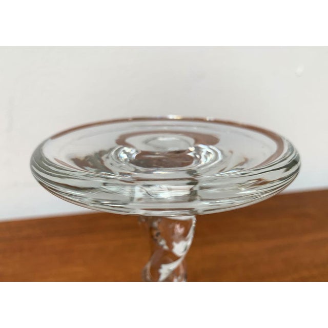 Vintage Glass Twisted Candle Stick Holder, 1970s For Sale - Image 15 of 18