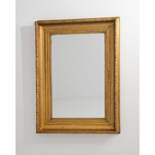 Gold 19th Century France Empire Gold Wood Mirror For Sale - Image 8 of 8
