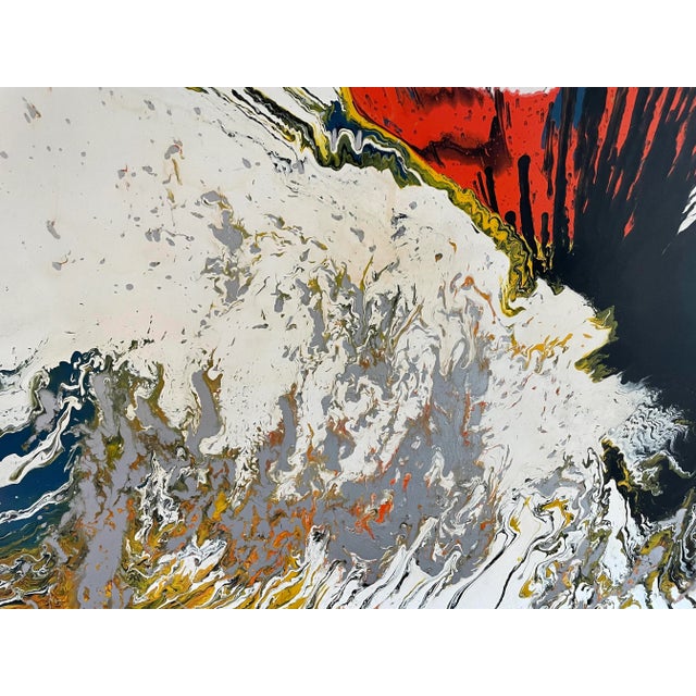 Mid-Century Modern Multicolored Abstract Expressionist Signed Painting For Sale - Image 9 of 13