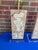 Pair Antique Bleached Marquetry Architectural Fragment Lamps w/Lucite Bases in very good condition. The mahogany wood...