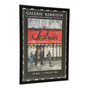 Vintage French Exhibit Poster. Chabrier 1984, Framed