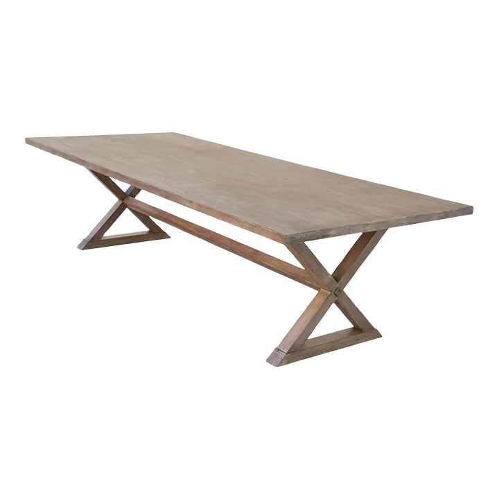 Expandable Minimalist X Trestle Table by Petersen Antiques Chairish