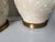 1980s Vintage Hollywood Regency Style Floral Cream Crackle Glaze Ceramic Table Lamps – Pair For Sale - Image 11 of 12