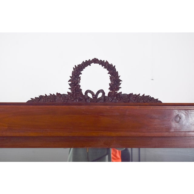 1920s Vintage English Sideboard with Marble Top and Mirror, 1920s For Sale - Image 5 of 11