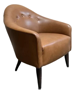 Snygg Caramel Leather Lounge Chair