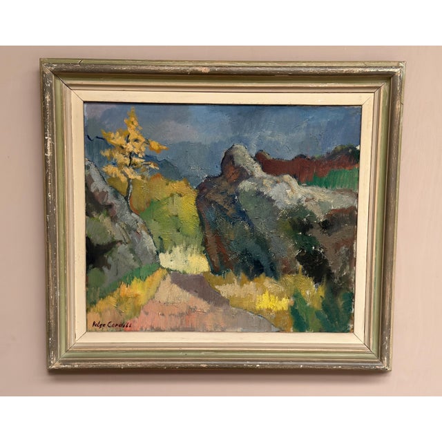 Helge Cardell, Autumn Motif, 1950s, Oil on Canvas For Sale - Image 5 of 18