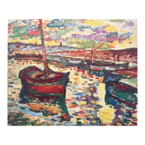 Georges Braque Vintage 1948 Fauvism Lmtd Edtn French Fine Art Lithograph Print " Les Barques " 1906