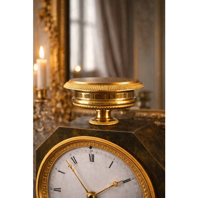 1800s Lefevre Empire Ormolu Marble Venus Clock – 1 Pc For Sale - Image 6 of 15