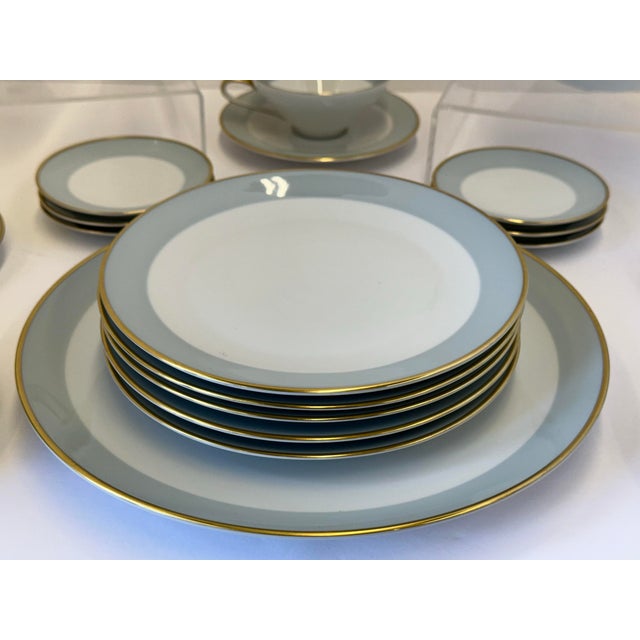 Mid-Century Modern Mid 20th Century Hutschenreuther Selb Bavaria, Germany China Tea Service for Five - 18 Pieces For Sale - Image 3 of 10