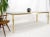 Brown Large Heavy Solid Brass Base Travertine Top Rectangle Dining Table For Sale - Image 8 of 13