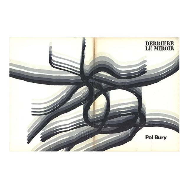 1969 Pol Bury 'DLM No. 178 Cover' Expressionism Black & White Lithograph For Sale