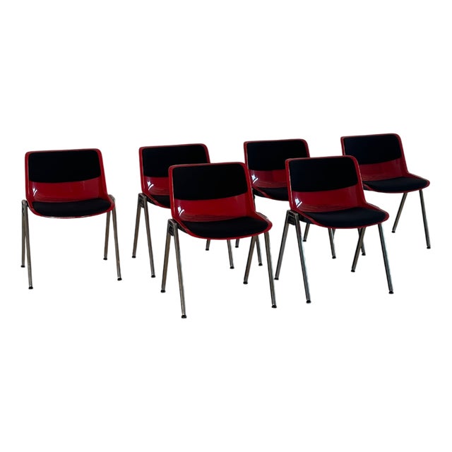 Vintage Modus Chairs by Osvaldo Borsani for Tecno, 1970s, Set of 6 For Sale