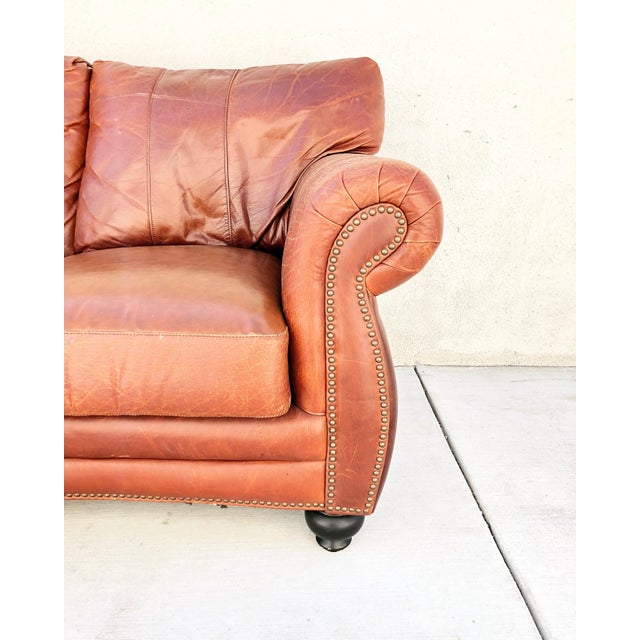Vintage Rapallo Italian Leather Sofa Chairish