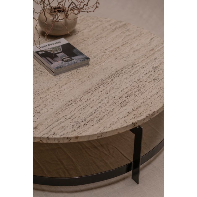 Large Vintage Travertine Coffee Table, 1970s For Sale - Image 9 of 13