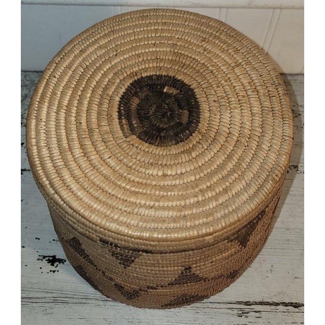 Antique Native American Hand Woven Basket For Sale - Image 4 of 5