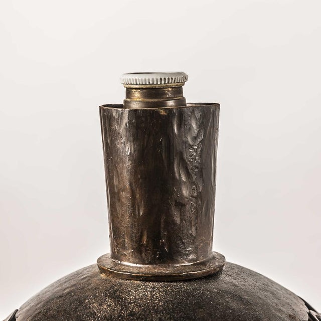 Large Art Deco Wrought Iron Table Lamp by Edgar-William Brandt, 1930s For Sale - Image 6 of 18