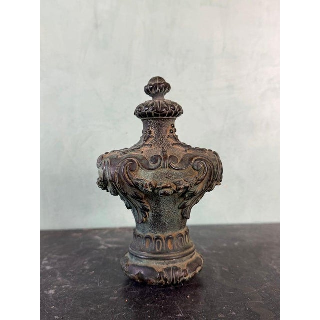 Baroque 19th Century Cast Iron Finial With Baroque Revival Ornamentation For Sale - Image 3 of 9