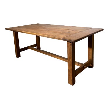 Large Rustic Wood Dining Table For Sale
