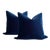 Indigo Velvet Pillow Covers - A Pair For Sale