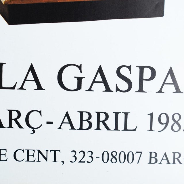 White Original Exhibition Poster by Moisès Villèlia Sala Gaspar, 1985 For Sale - Image 8 of 11