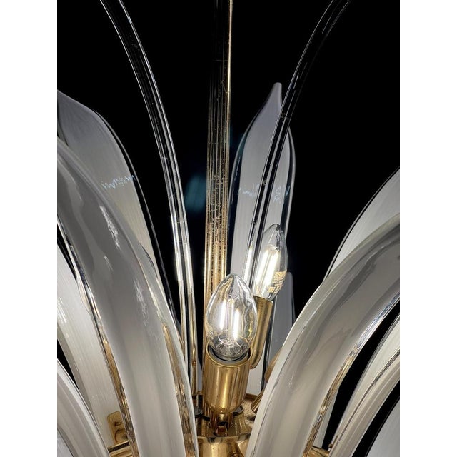 Silver Vintage Chandelier by Vistosi Palms, 1970 For Sale - Image 8 of 16