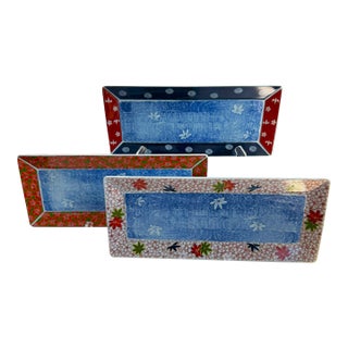 Asian Serving Platters - Set of 3 For Sale
