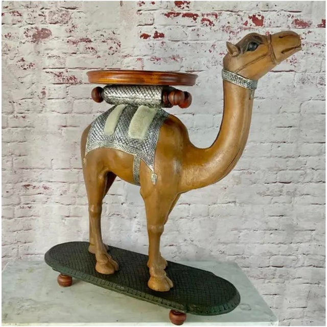 Wood Anglo-Indian Carved Camel Side Table, 19th Century For Sale - Image 7 of 13