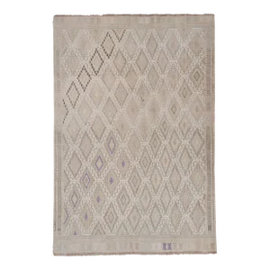 Vintage Embroidered Wool Kilim Rug 5'2'' X 7'5''