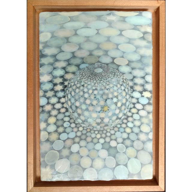 Richard Purdy, Inverted Field, Encaustic and Digital Print on Plywood, 1998 For Sale