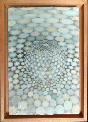 Richard Purdy, Inverted Field, Encaustic and Digital Print on Plywood, 1998