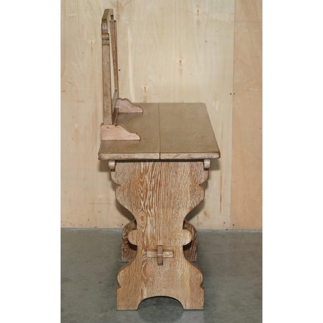 Arts & Crafts Limed Oak Cotswold Dressing Table from Tudor Furniture, 1930s For Sale - Image 11 of 16