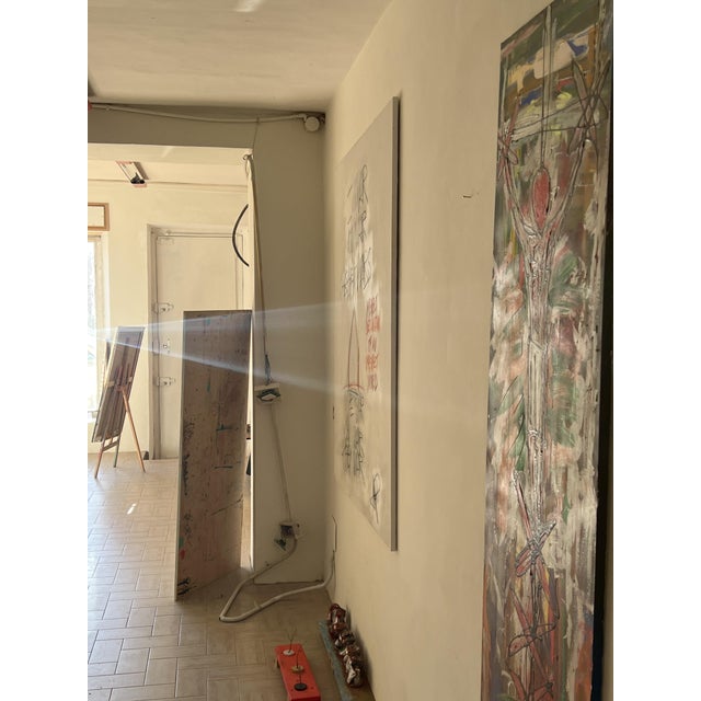 Plastic ArpVerdeacqua, We Always Make Him Back\. Yet We Have Colours, 2019, Acrylic on Canvas For Sale - Image 7 of 8