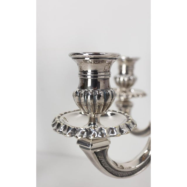 Metal French Bronze Candleholders, Set of 2 For Sale - Image 7 of 13