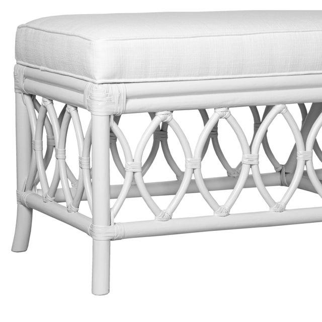 Lillian Bench - White For Sale In West Palm - Image 6 of 8
