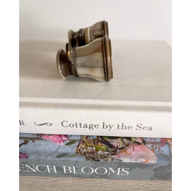 Antique White Geneva Jumelle Mother-of-Pearl Opera Glasses, Switzerland, Early 20th Century For Sale - Image 8 of 12