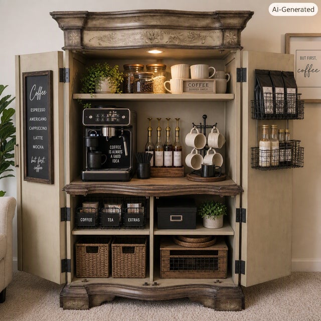Hooker Seven Seas Old World Hand Painted Serpentine Media Armoire 79" X 46" X 25" Brown, Sage For Sale - Image 14 of 14