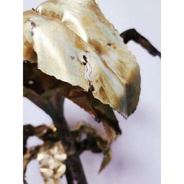 Black Vintage Brass Palm Lamp For Sale - Image 8 of 18