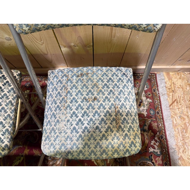 Folding Chairs in Chromed Tubular Metal, 1960, Set of 12 For Sale - Image 4 of 12