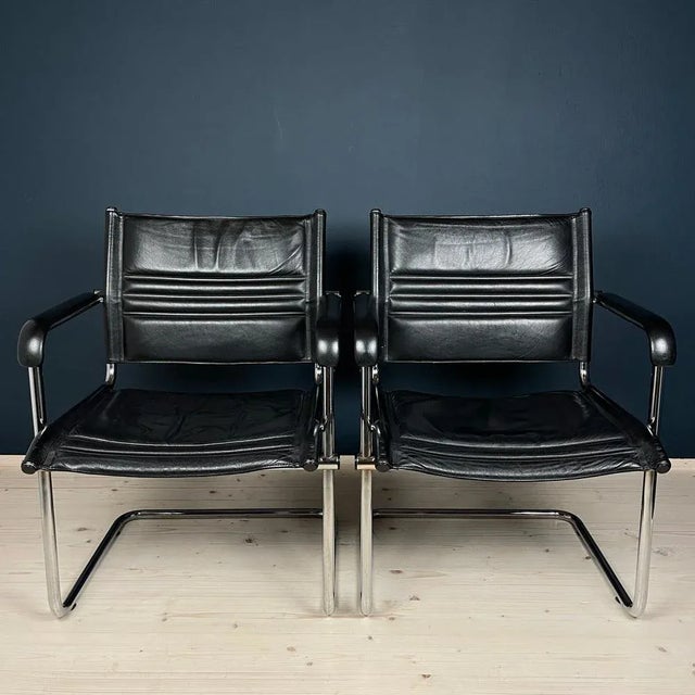 Set of Mid-Century Bauhaus Style Office Chairs by Mart Stam for Stol Kamnik, 1980s For Sale - Image 13 of 13