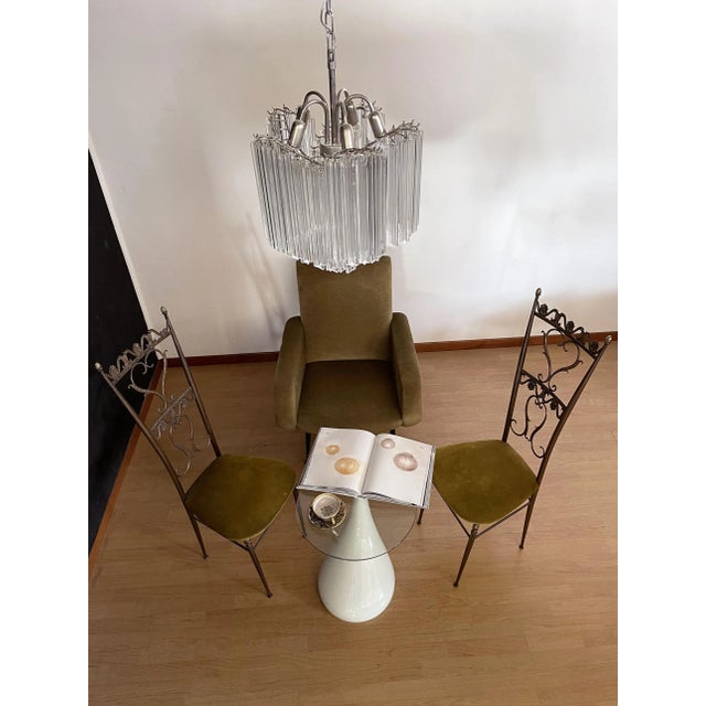 Modern Quadriedri Glass Chandelier, 1980s For Sale - Image 6 of 18