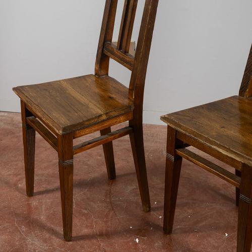 Wood Art Nouveau Chairs, Set of 2 For Sale - Image 7 of 9