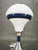 Metal Italian Space Age Opaline Glass and Blue Metal Table Lamp, 1970s For Sale - Image 7 of 14